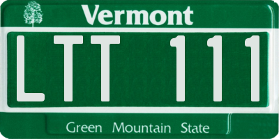 VT license plate LTT111