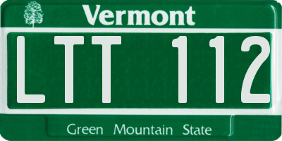 VT license plate LTT112