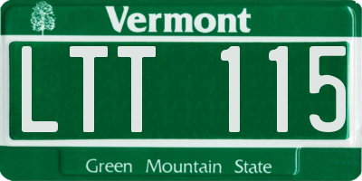VT license plate LTT115