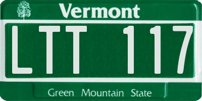 VT license plate LTT117