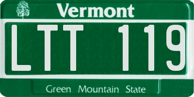 VT license plate LTT119