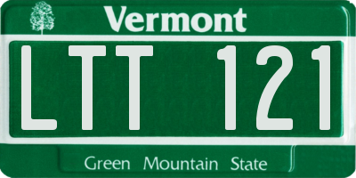 VT license plate LTT121