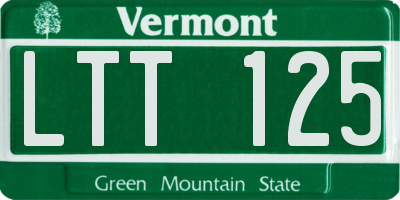 VT license plate LTT125