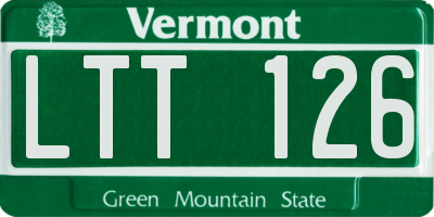 VT license plate LTT126