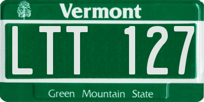 VT license plate LTT127