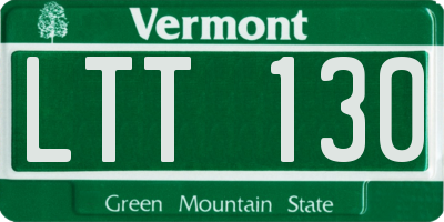 VT license plate LTT130