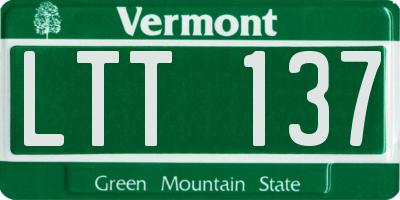VT license plate LTT137