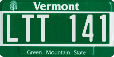 VT license plate LTT141