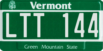 VT license plate LTT144