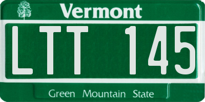 VT license plate LTT145