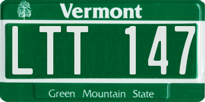 VT license plate LTT147