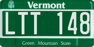 VT license plate LTT148