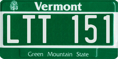 VT license plate LTT151
