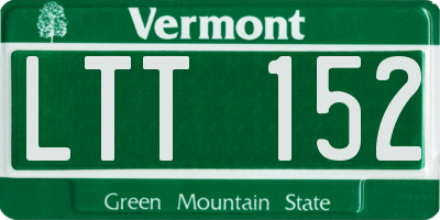 VT license plate LTT152