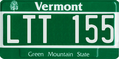 VT license plate LTT155
