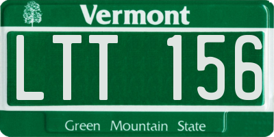 VT license plate LTT156