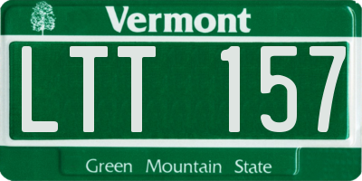 VT license plate LTT157