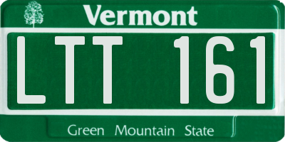 VT license plate LTT161