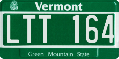 VT license plate LTT164