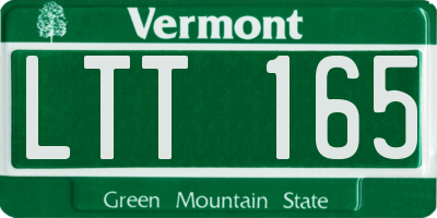 VT license plate LTT165