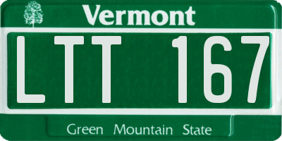VT license plate LTT167