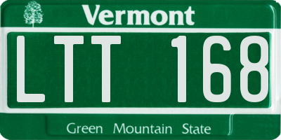VT license plate LTT168