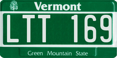 VT license plate LTT169