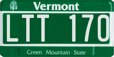 VT license plate LTT170