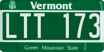 VT license plate LTT173