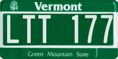 VT license plate LTT177