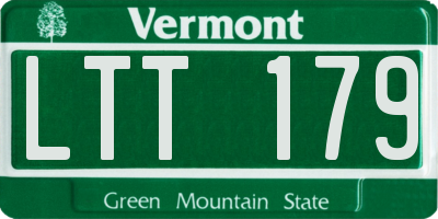 VT license plate LTT179