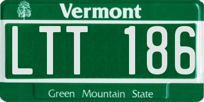 VT license plate LTT186