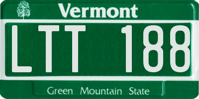 VT license plate LTT188