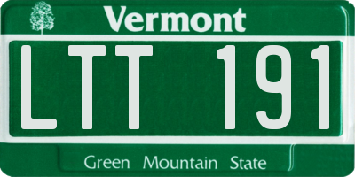 VT license plate LTT191