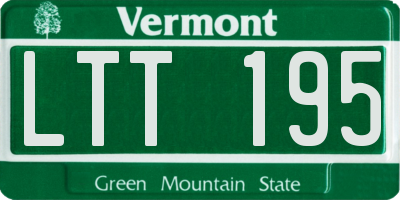 VT license plate LTT195