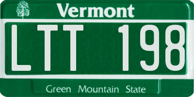 VT license plate LTT198