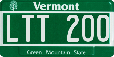 VT license plate LTT200