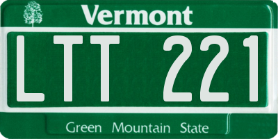 VT license plate LTT221
