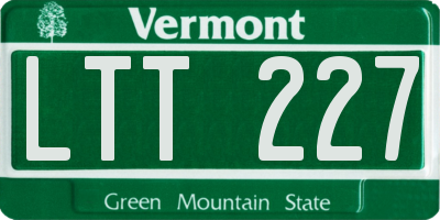 VT license plate LTT227