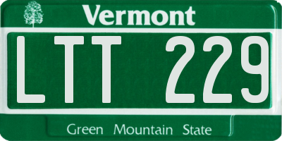 VT license plate LTT229