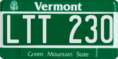 VT license plate LTT230