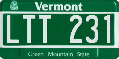 VT license plate LTT231