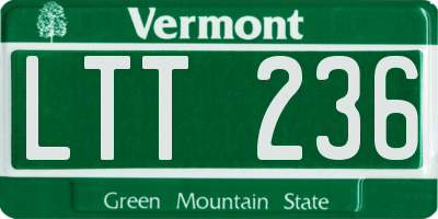 VT license plate LTT236
