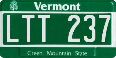 VT license plate LTT237