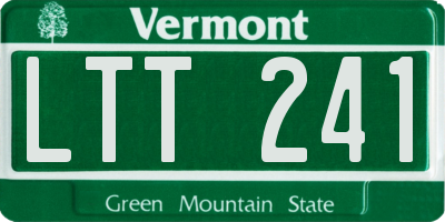 VT license plate LTT241