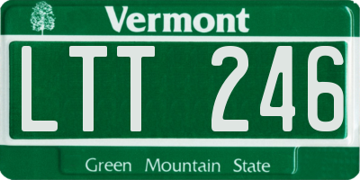 VT license plate LTT246