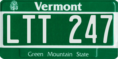 VT license plate LTT247