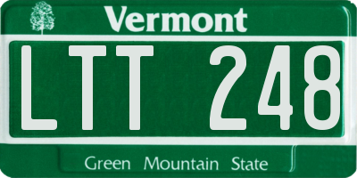 VT license plate LTT248