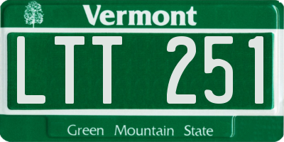 VT license plate LTT251