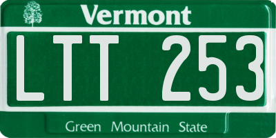VT license plate LTT253